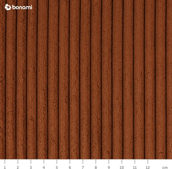 Oranžová menčestrová rozkladacia pohovka 218 cm Tori - Selection