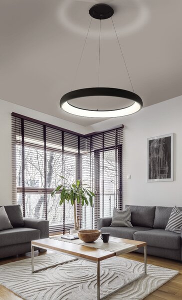 Dizajnový LED luster Antonio 81 Cct čierna + diaľkové ovládanie