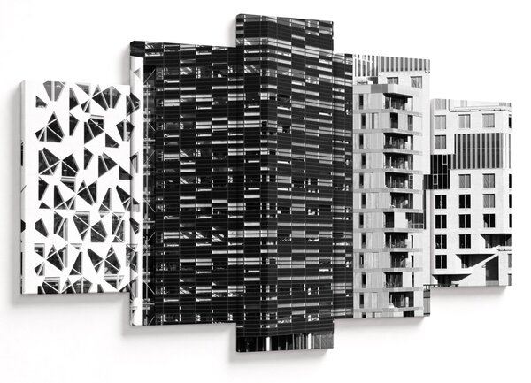 Obraz čiernobiele architektúry (150x105 cm)