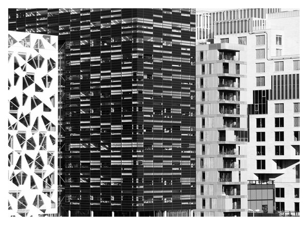 Obraz čiernobiele architektúry (70x50 cm)