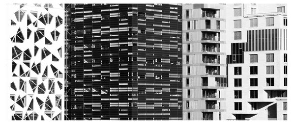 Obraz čiernobiele architektúry (120x50 cm)