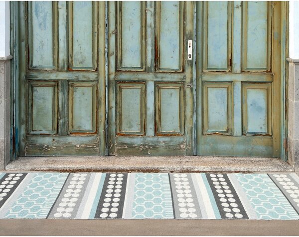 Sivo-tyrkysový vnútorný a vonkajší behúň 70x270 cm Asta Pale Turquoise – Pappelina