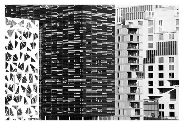 Obraz čiernobiele architektúry (90x60 cm)