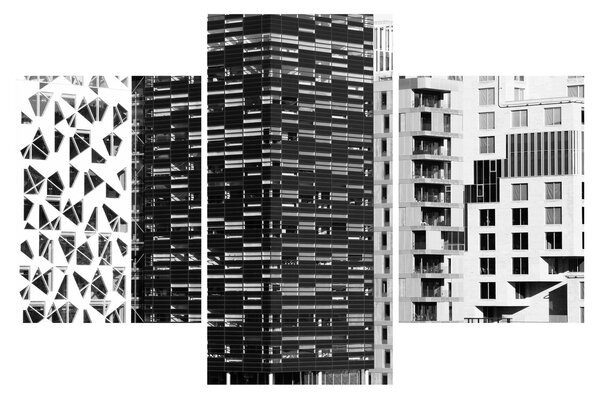Obraz čiernobiele architektúry (90x60 cm)