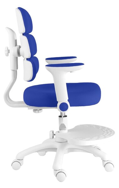 Detská rastúca stolička Neoseat KIDDY THREE — látka, prateľný poťah, tmavo modrá