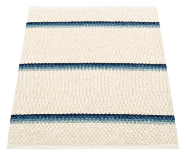 Modro-krémový vnútorný a vonkajší koberec 70x90 cm Olle Blue Vanilla – Pappelina