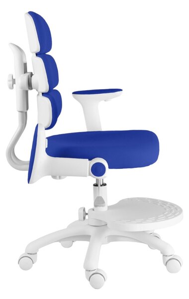 Detská rastúca stolička Neoseat KIDDY THREE — látka, prateľný poťah, tmavo modrá