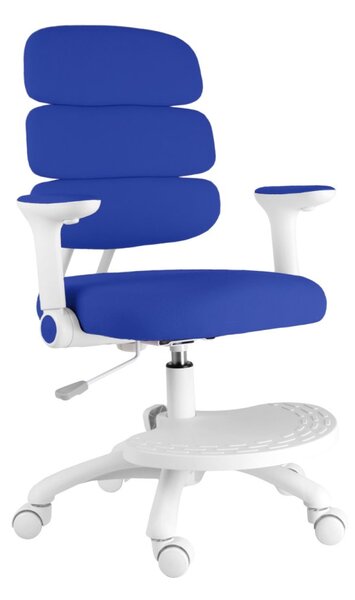 Detská rastúca stolička Neoseat KIDDY THREE — látka, prateľný poťah, tmavo modrá