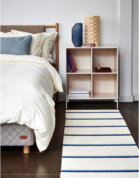 Modro-krémový vnútorný a vonkajší koberec 70x90 cm Olle Blue Vanilla – Pappelina