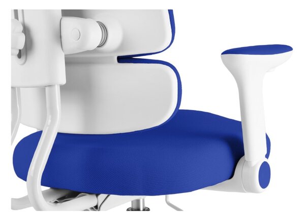 Detská rastúca stolička Neoseat KIDDY THREE — látka, prateľný poťah, tmavo modrá
