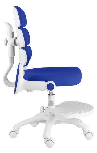 Detská rastúca stolička Neoseat KIDDY THREE — látka, prateľný poťah, tmavo modrá