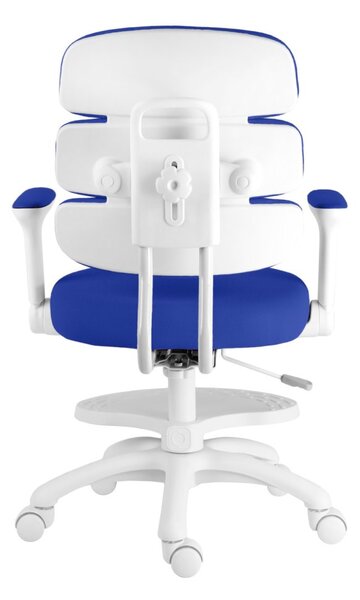 Detská rastúca stolička Neoseat KIDDY THREE — látka, prateľný poťah, tmavo modrá
