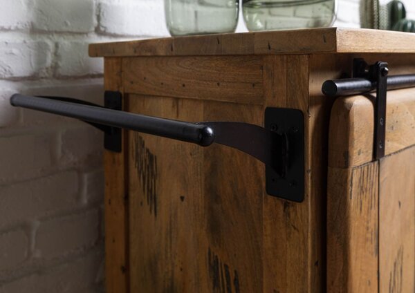 IRON Servírovací stolík Mango 120x45x85 prírodný lakovaný