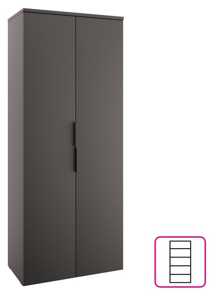 KONDELA Skriňa, antracit, ADAPO ADP01