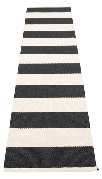 Čierno-biely vnútorný a vonkajší behúň 70x300 cm Bob Black Vanilla – Pappelina