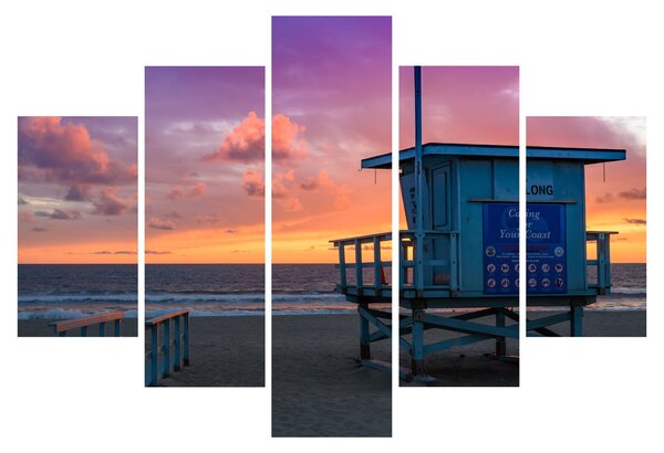 Obraz z pláže Santa Monica (150x105 cm)