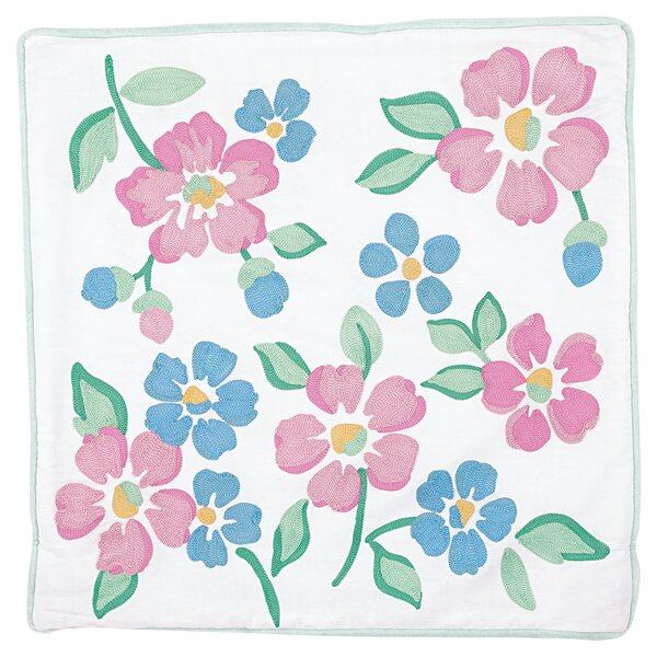 Bavlnený poťah na vankúš Athea White Embroidery 50 × 50 cm