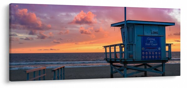 Obraz z pláže Santa Monica (120x50 cm)