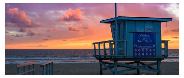 Obraz z pláže Santa Monica (120x50 cm)