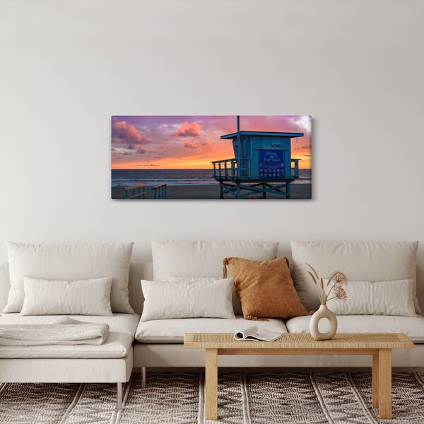 Obraz z pláže Santa Monica (120x50 cm)