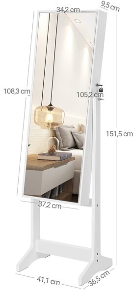 Dekorstudio Skrinka na šperky so zrkadlom - JJC69WT