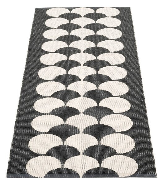 Čierno-krémový vnútorný a vonkajší behúň 70x150 cm Poppy Black Vanilla – Pappelina