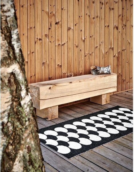 Čierno-krémový vnútorný a vonkajší behúň 70x150 cm Poppy Black Vanilla – Pappelina