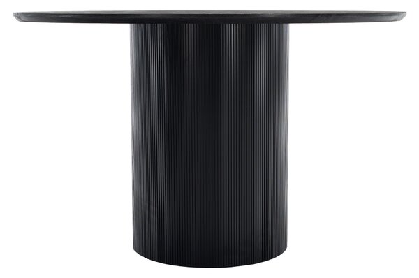 KONDELA Jedálenský stôl, čierna, priemer 120 cm, MAHIR TYP 2