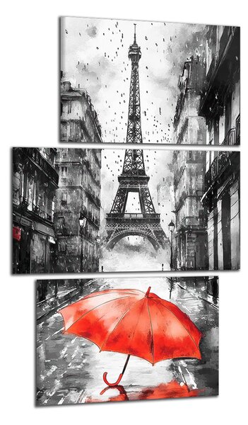 Obraz na plátne Dáždnik a Paríž