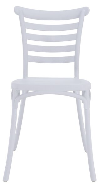 KONDELA Stohovateľná stolička, biela, SAVITO