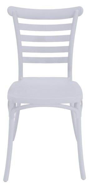 KONDELA Stohovateľná stolička, biela, SAVITO