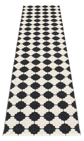 Čierno-biely vnútorný a vonkajší behúň 70x300 cm Marre Black Coral – Pappelina