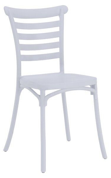 KONDELA Stohovateľná stolička, biela, SAVITO