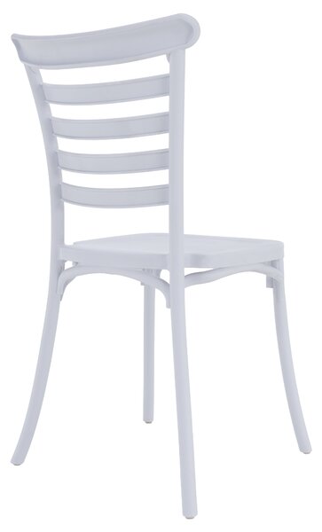 KONDELA Stohovateľná stolička, biela, SAVITO