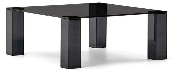 Tmavosivý sklenený konferenčný stolík 85x85 cm Adularia – Kave Home