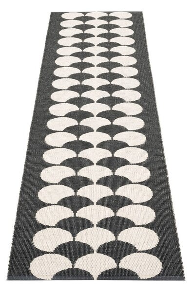 Čierno-krémový vnútorný a vonkajší behúň 70x250 cm Poppy Black Vanilla – Pappelina