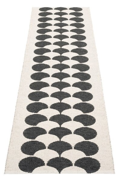 Čierno-krémový vnútorný a vonkajší behúň 70x250 cm Poppy Black Vanilla – Pappelina