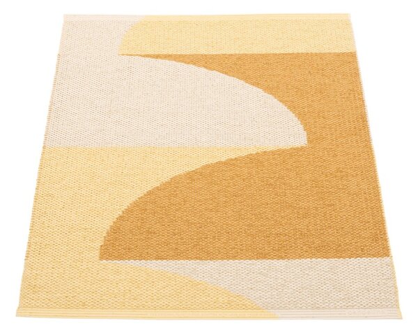 Okrovožltý vnútorný a vonkajší koberec 70x90 cm Hill Ochre Pale Yellow – Pappelina