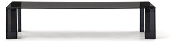 Tmavosivý sklenený konferenčný stolík 60x140 cm Adularia – Kave Home