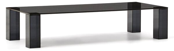 Tmavosivý sklenený konferenčný stolík 60x140 cm Adularia – Kave Home