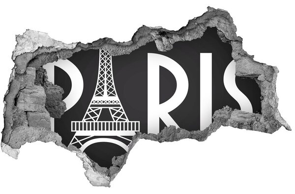 Fototapeta diera na stenu 3D nálepka Paríž nd-b-75318545