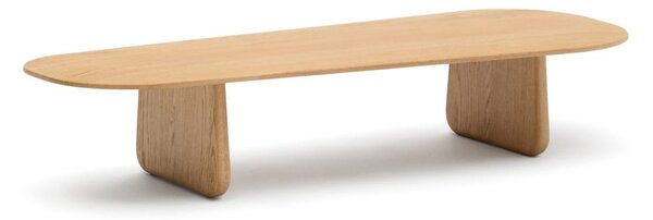 Konferenčný stolík z dubového dreva v prírodnej farbe 64x146 cm Pirita – Kave Home