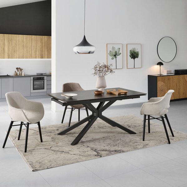 JEDÁLENSKÝ STÔL, tmavosivá, 160/90/75 cm P & B - Stoly, Online Only