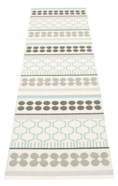 Sivo-tyrkysový vnútorný a vonkajší behúň 70x270 cm Asta Pale Turquoise – Pappelina
