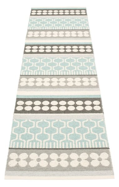 Sivo-tyrkysový vnútorný a vonkajší behúň 70x270 cm Asta Pale Turquoise – Pappelina
