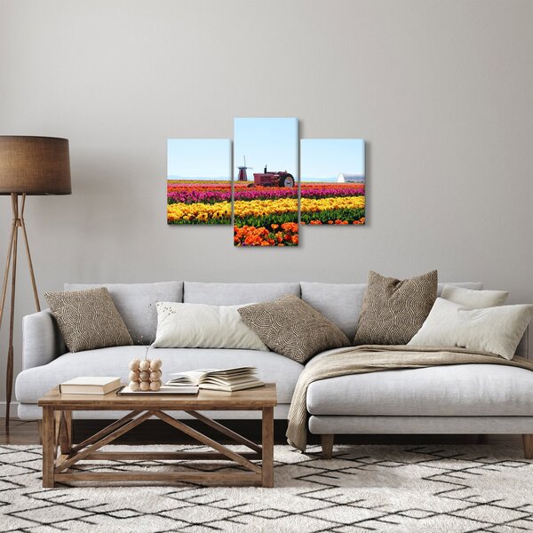 Obraz tulipánové farmy (90x60 cm)