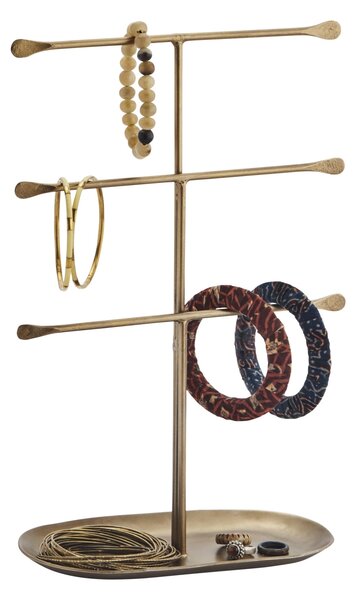 Stojan na šperky s miskou Antique Brass