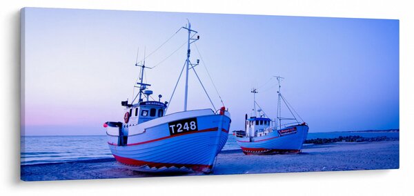 Obraz - Vylodenie za súmraku (120x50 cm)