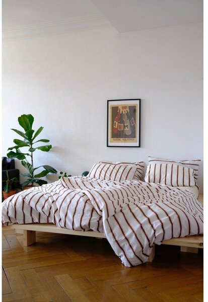 Jednolôžková posteľ z borovicového dreva s roštom v prírodnej farbe 120x200 cm Japan – Karup Design