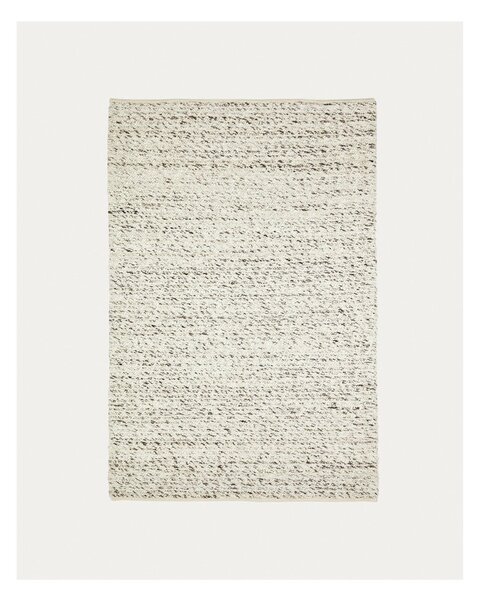 Krémový vlnený koberec 200x300 cm Manilva – Kave Home